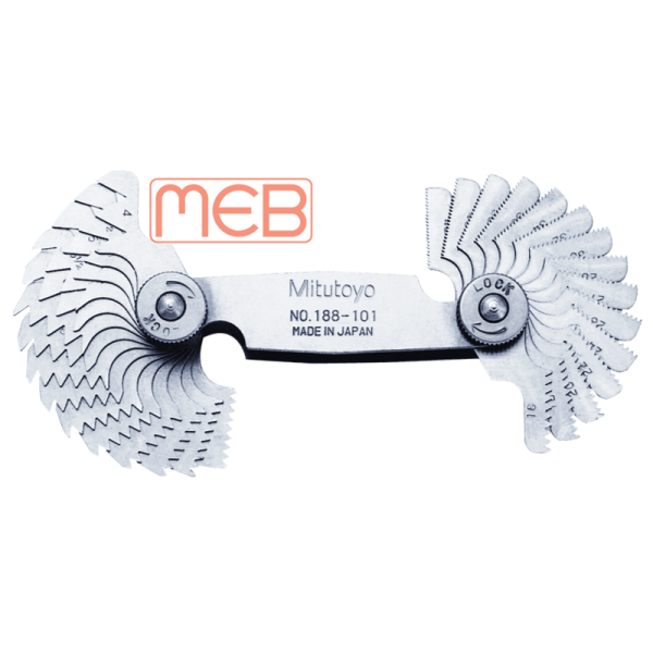 Bộ dưỡng đo bước ren 188-101 ( 4-42TPI/ 30 lá ) Mitutoyo